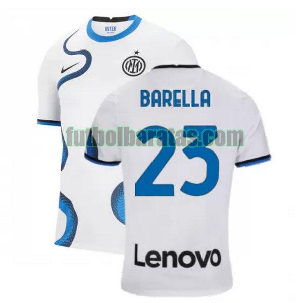 camiseta barella 23 inter milán 2021 2022 blanco segunda