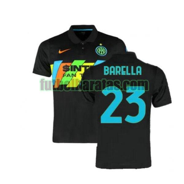 camiseta barella 23 inter milán 2021 2022 negro tercera