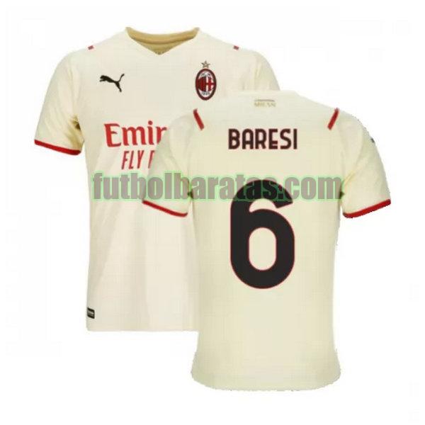 camiseta baresi 6 ac milan 2021 2022 blanco segunda