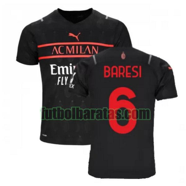 camiseta baresi 6 ac milan 2021 2022 negro tercera