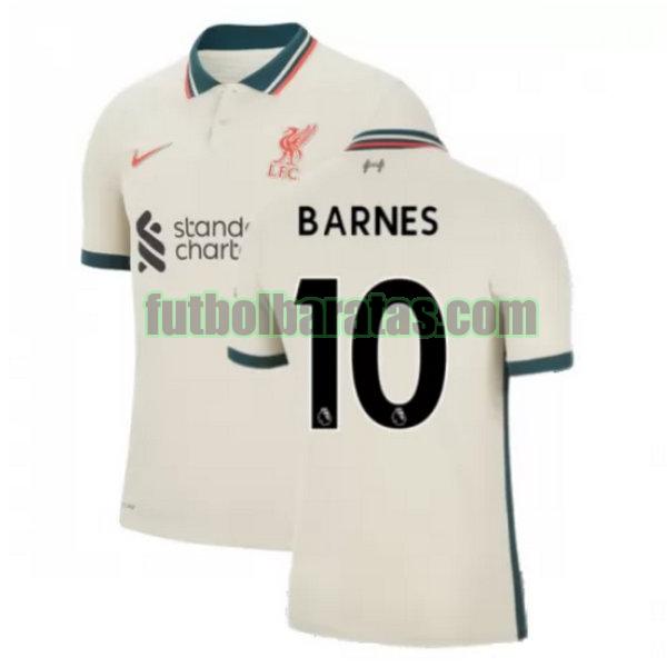 camiseta barnes 10 liverpool 2021 2022 amarillo segunda