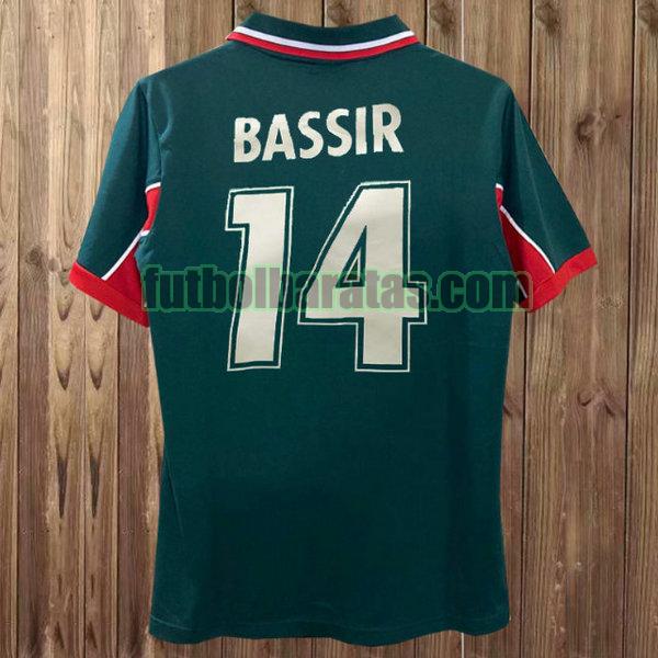 camiseta bassir 14 marruecos 1998 verde primera