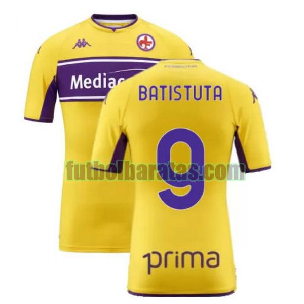 camiseta batistuta 9 fiorentina 2021 2022 amarillo tercera