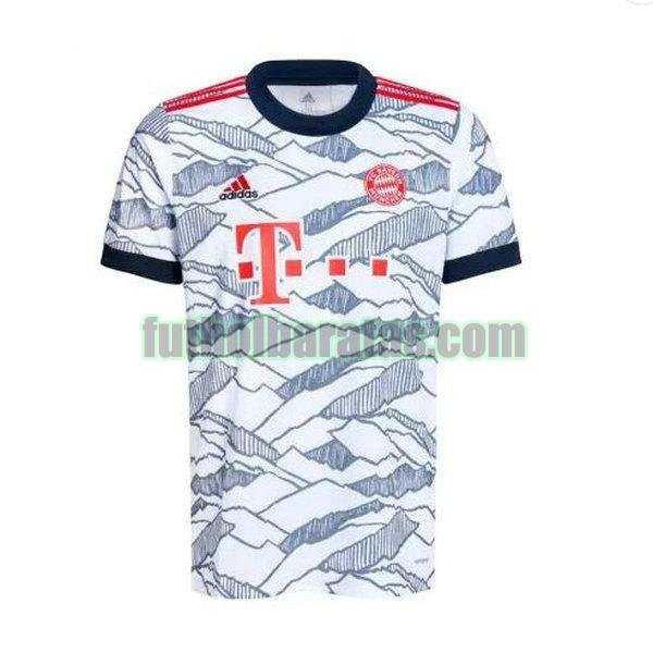 camiseta bayern munich 2021 2022 blanco gris tercera equipacion