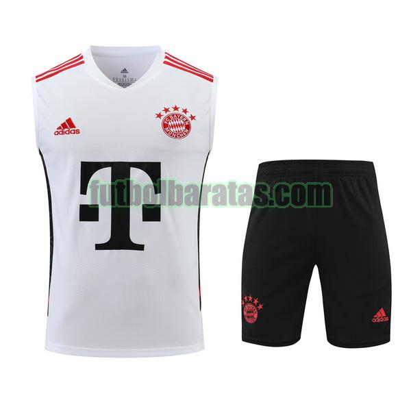 camiseta bayern munich 2023 2024 blanco vest conjunto