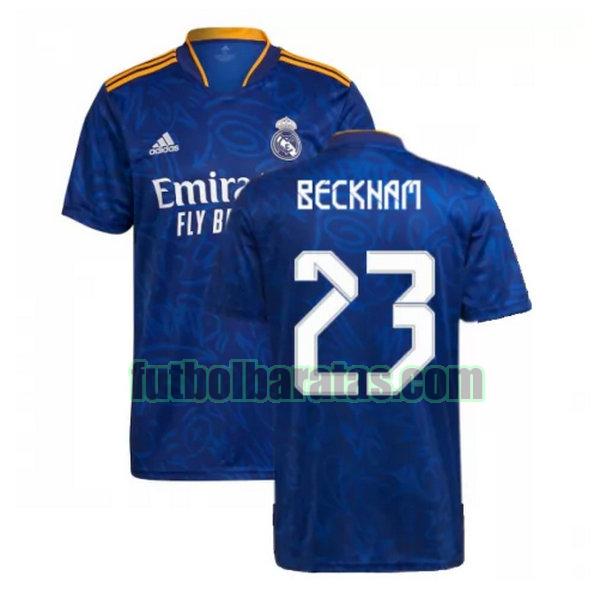 camiseta beckham 23 real madrid 2021 2022 azul segunda