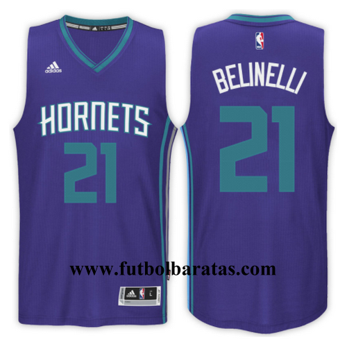 Camiseta 21 belinelli 2017 charlotte hornets purpura