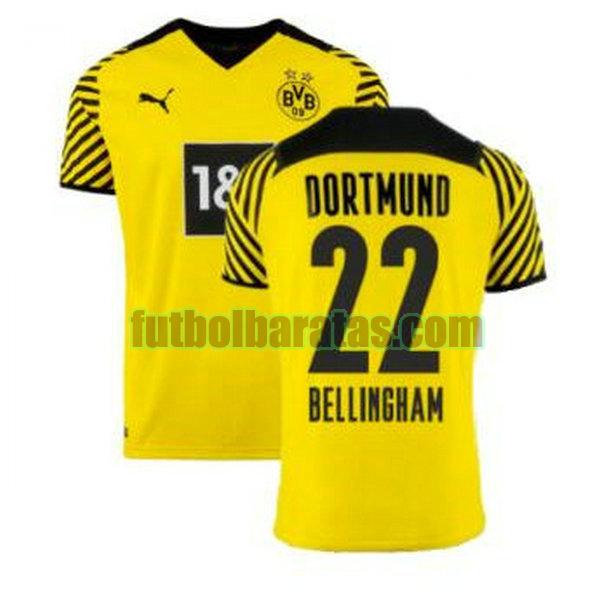 camiseta bellingham 22 camisetas borussia dortmund 2021 2022 amarillo primera