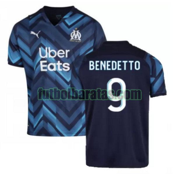 camiseta benedetto 9 marsella 2021 2022 azul segunda