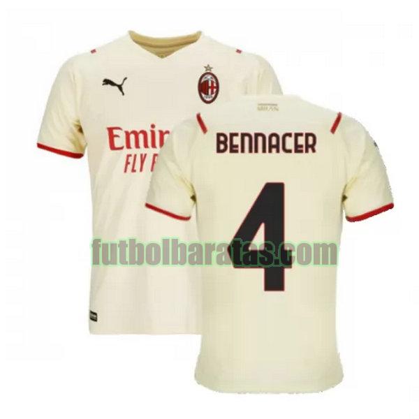 camiseta bennacer 4 ac milan 2021 2022 blanco segunda