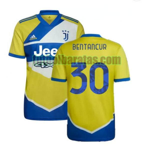 camiseta bentancur 30 juventus 2021 2022 amarillo azul tercera