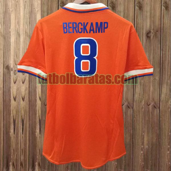 camiseta bergkamp 8 países bajos 1997 naranja primera