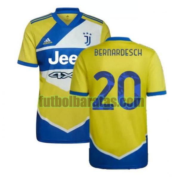 camiseta bernardesch 20 juventus 2021 2022 amarillo azul tercera