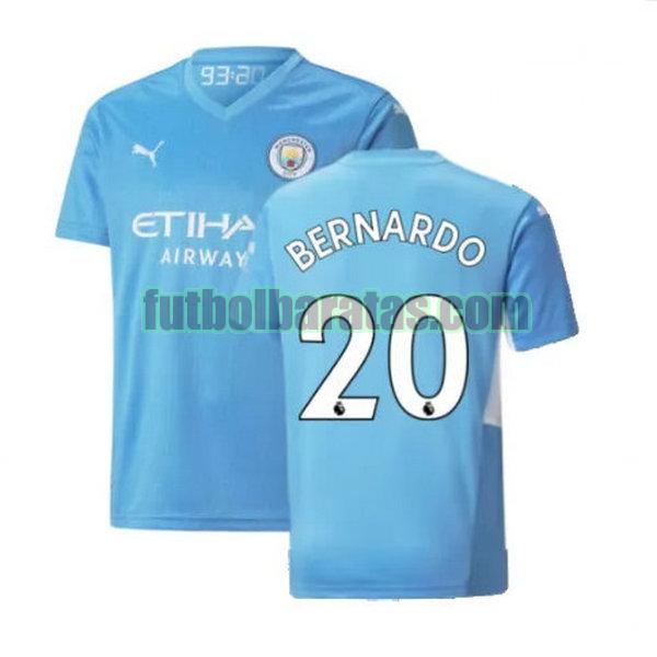 camiseta bernardo 20 manchester city 2021 2022 azul primera