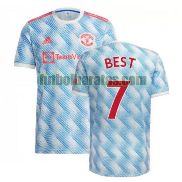 camiseta best 7 manchester united 2021 2022 azul segunda