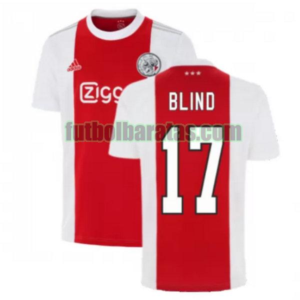 camiseta blind 17 ajax 2021 2022 rojo blanco primera