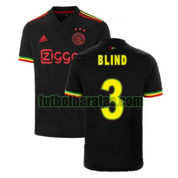 camiseta blind 3 ajax 2021 2022 negro tercera