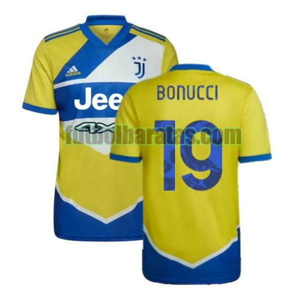 camiseta bonucci 19 juventus 2021 2022 amarillo azul tercera