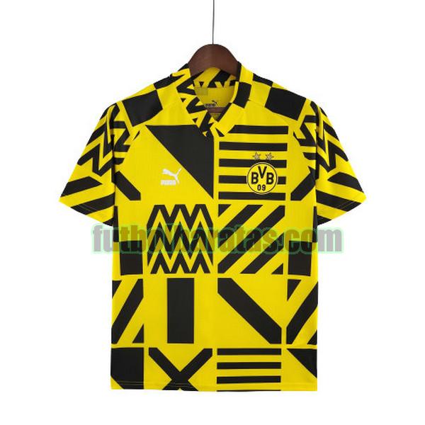 camiseta borussia dortmund 2022 2023 amarillo negro pre match