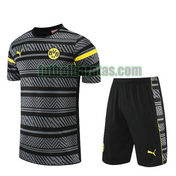 camiseta borussia dortmund 2022 2023 gris training conjunto