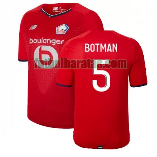 camiseta botman 5 lille osc 2021 2022 rojo primera