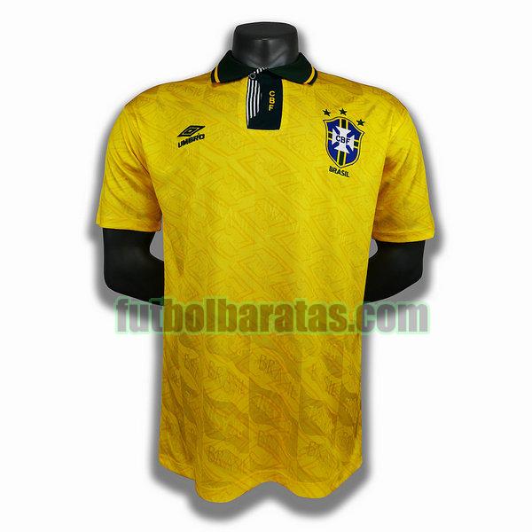 camiseta brasil 1991 1993 amarillo primera player