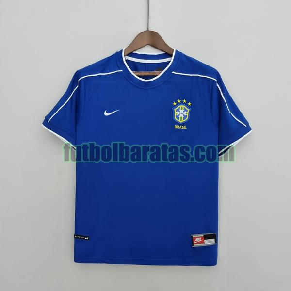 camiseta brasil 1998 azul segunda