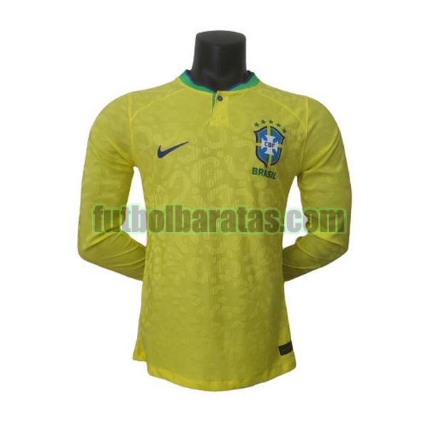 camiseta brasil 2022 amarillo primera player ml