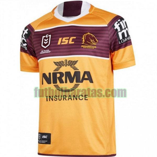 camiseta brisbane broncos 2019 amarillo segunda