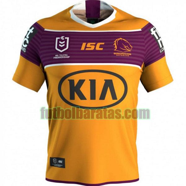 camiseta brisbane broncos 2020 amarillo segunda