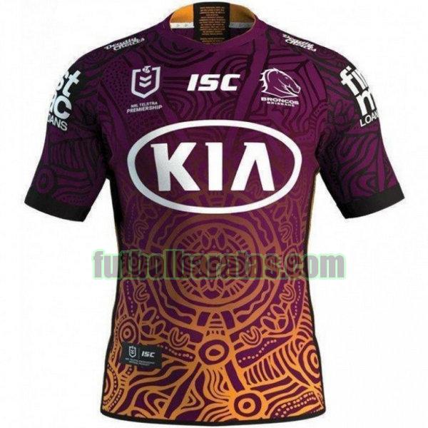 camiseta brisbane broncos 2020 púrpura indigenous