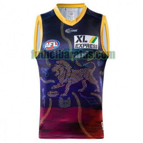 camiseta brisbane lions 2020 púrpura indigenous guernsey