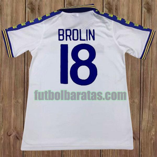 camiseta brolin 18 leeds united 1976-1977 blanco primera