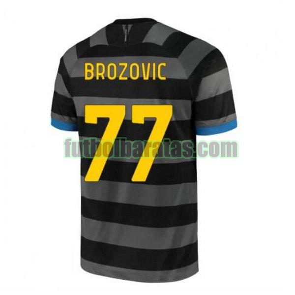 camiseta brozovic 77 inter milan 2020-2021 gris tercera