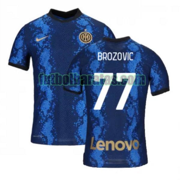 camiseta brozovic 77 inter milán 2021 2022 azul primera