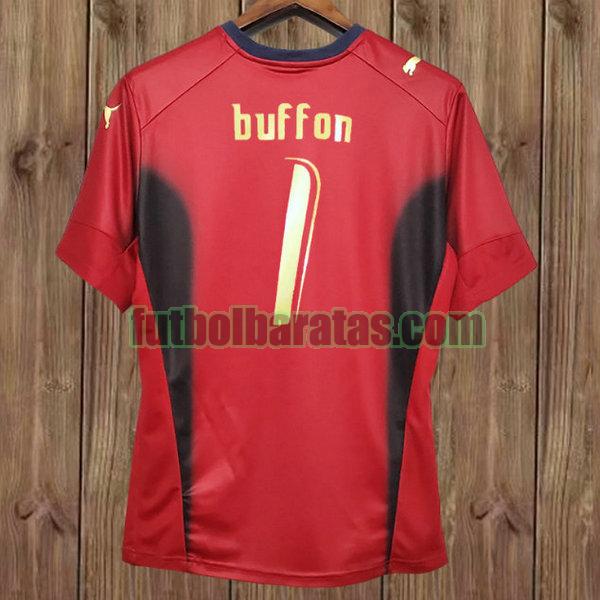 camiseta buffon 1 italia 2006 rojo portero