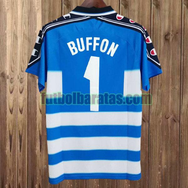 camiseta buffon 1 parma 1999-2000 azul portero