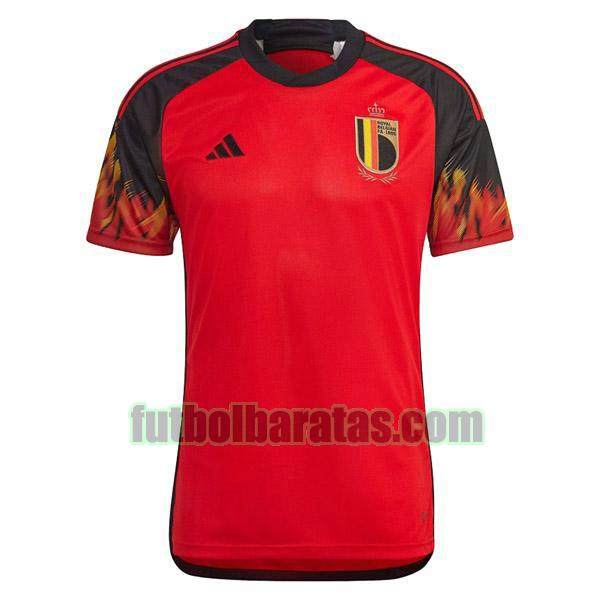 camiseta bélgica 2022 2023 rojo negro primera tailandia