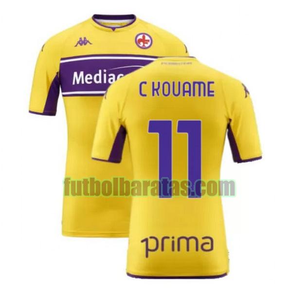 camiseta c kouame 11 fiorentina 2021 2022 amarillo tercera