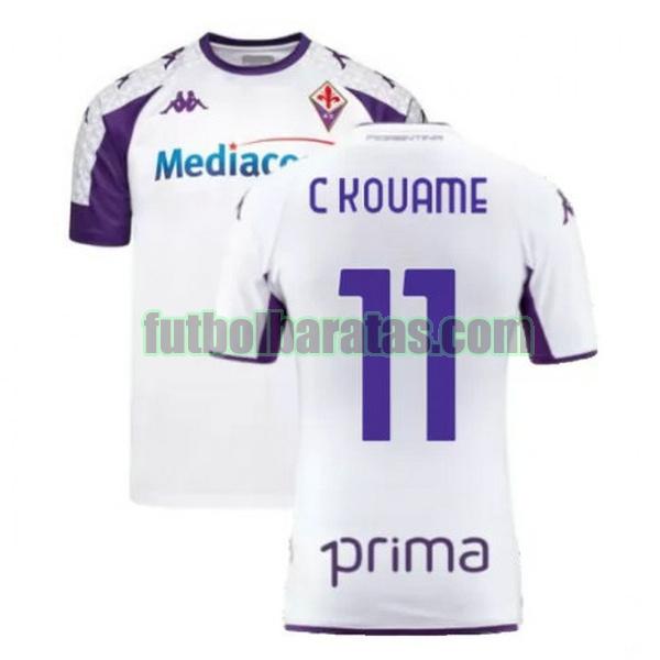 camiseta c kouame 11 fiorentina 2021 2022 blanco segunda