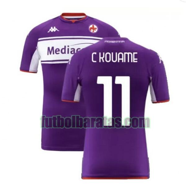 camiseta c kouame 11 fiorentina 2021 2022 púrpura primera