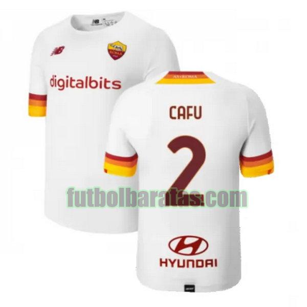 camiseta cafu 2 roma 2021 2022 blanco segunda
