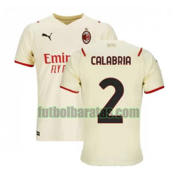 camiseta calabria 2 ac milan 2021 2022 blanco segunda