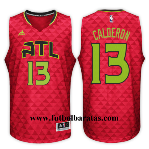 camiseta calderon 13 2017 atlanta hawks roja