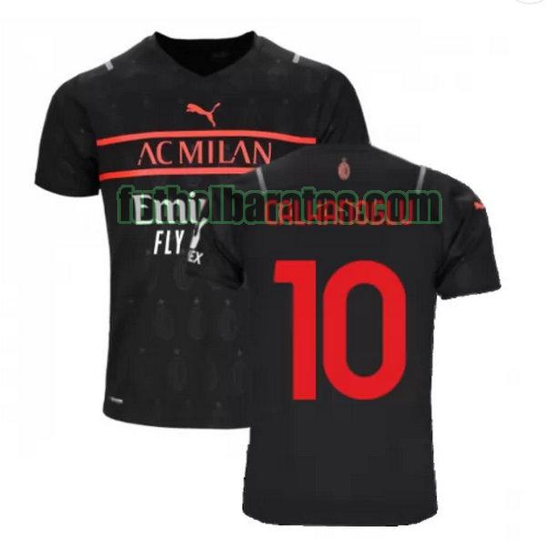 camiseta calhanoglu 10 ac milan 2021 2022 negro tercera