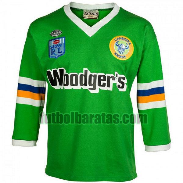 camiseta canberra raiders 1989 verde primera