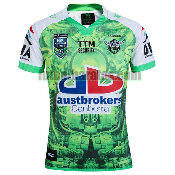 camiseta canberra raiders 2016 verde formación