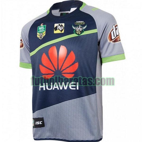 camiseta canberra raiders 2018 gris segunda