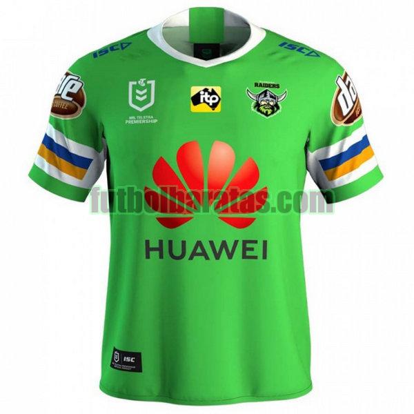 camiseta canberra raiders 2019 verde primera