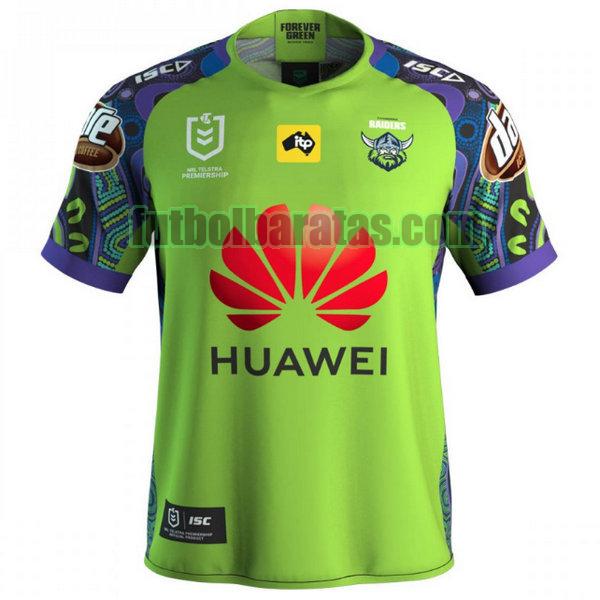 camiseta canberra raiders 2020 verde indigenous